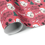 Siberische Husky Christmas Wrapping Paper Cadeaupapier<br><div class="desc">Siberische Husky kerstinpakpapier. De kleur van het papier is rood. Verkrijgbaar in meerdere kleuren,  maten en twee afwerkingen. www.hotpocketgraphics.com</div>