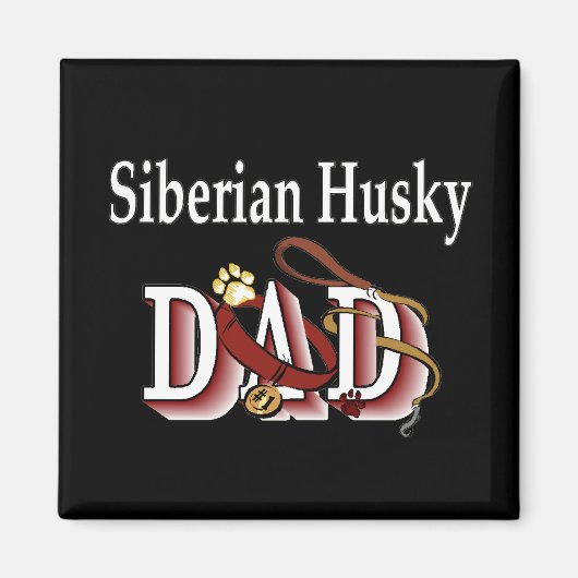 Siberische husky dad Magnet (Voorkant)