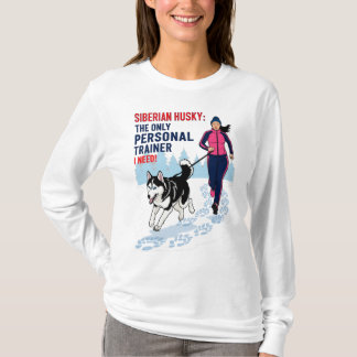 Siberische Husky, de enige personal trainer die ik T-shirt