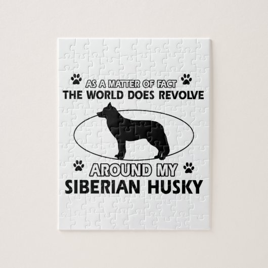 siberische husky - design legpuzzel (Verticaal)
