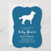 Siberische Husky Dog Baby shower Blauwe Jongen Kaart (Voorkant)