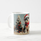 Siberische Husky Dog Christmas  Beach Koffiemok (Voorkant links)
