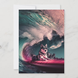 Siberische Husky Dog Dagen van de Zomer Wenskaarte Bedankkaart