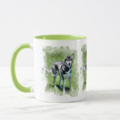 Siberische Husky Dog-lover's Pet Gift-serie Mok (Links)