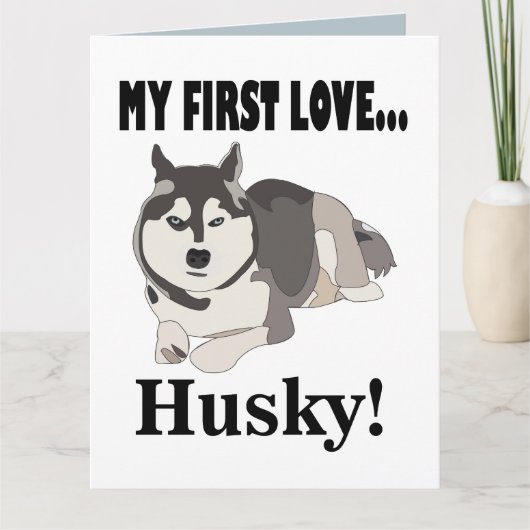 Siberische Husky Dog Schattige Siberische Husky Kaart (Voorkant)