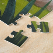 Siberische Husky Dog Spring Bloemen Schilderen Legpuzzel (Zijkant)