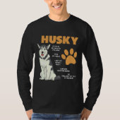 Siberische Husky Eigenaar Regels Hond Huskies Grap T-shirt (Voorkant)