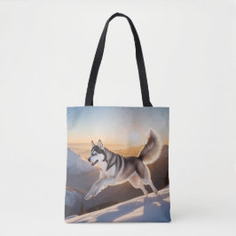 Siberische Husky Elegant Canvas Canvas tas