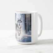 Siberische Husky Elegant Coffee Mok (Voorkant rechts)