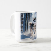 Siberische Husky Elegant Coffee Mok (Voorkant links)