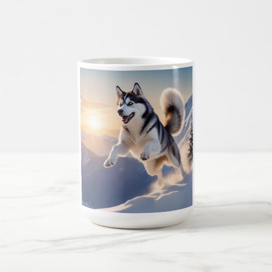 Siberische Husky Elegant Coffee Mok (Center)