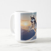 Siberische Husky Elegant Coffee Mok (Voorkant links)