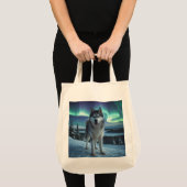 Siberische Husky Elegante Kruidenier Canvas tas (Voorkant (product))