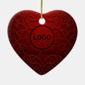 Siberische Husky Gepersonaliseerde Hart Ornament - (Achterkant)