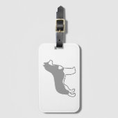 siberische husky grijs en witte silo bagagelabel (Voorkant (verticaal))