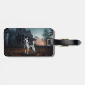 Siberische Husky Halloween eng Bagagelabel (Achterkant horizontaal)