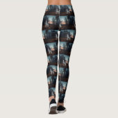 Siberische Husky Halloween eng Leggings (Achterkant)