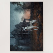 Siberische Husky Halloween eng Legpuzzel (Verticaal)