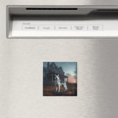Siberische Husky Halloween eng Magneet (Insitu (Vaatwasser))