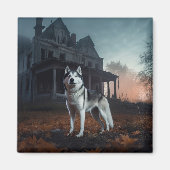 Siberische Husky Halloween eng Magneet (Voorkant)