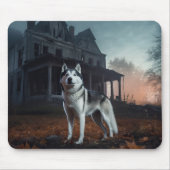 Siberische Husky Halloween eng Muismat (Voorkant)