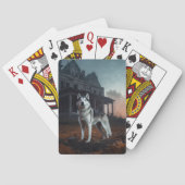 Siberische Husky Halloween eng Pokerkaarten (Achterkant)