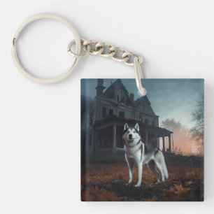 Siberische Husky Halloween eng Sleutelhanger
