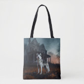 Siberische Husky Halloween eng Tote Bag (Voorkant)