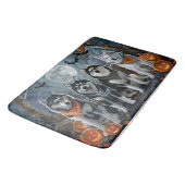 Siberische Husky Halloween Spooky Badmat (Gekanteld)