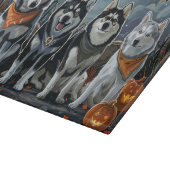 Siberische Husky Halloween Spooky Snijplank (Hoek)