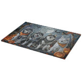 Siberische Husky Halloween Spooky Snijplank (Hoek)