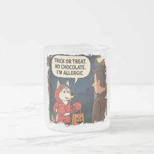 Siberische Husky Halloween T-shirt Matglas Koffiemok