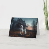 Siberische Husky Halloween Verschrikkelijk Kaart (Voorkant)