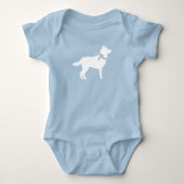 Siberische Husky-hond baby shower Romper (Voorkant)
