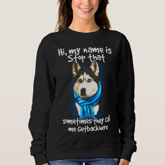 Siberische Husky Hond Eigenaar Getbackhere Trui (Voorkant)