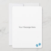 Siberische Husky hond gepersonaliseerd Gelukkige V Kaart (Achterkant)