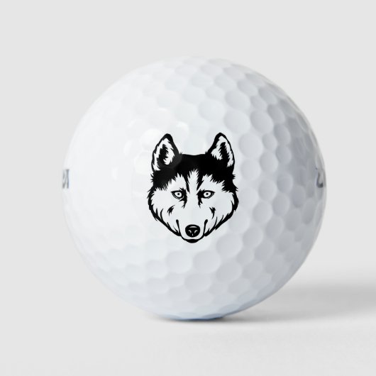 Siberische Husky Hond Golfballen (Voorkant)