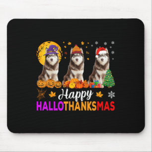 Siberische Husky Hond Halloween Kerst Hallobedankt Muismat