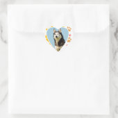 Siberische Husky Hond Hart Paws Print Hart Sticker (Tas)