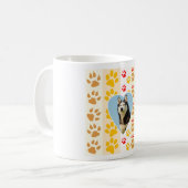 Siberische Husky Hond Hart Paws Print Koffiemok (Voorkant links)