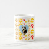 Siberische Husky Hond Hart Paws Print Koffiemok (Center)