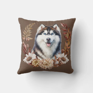 Siberische Husky hond herfst krans Kussen