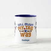 Siberische husky hond, je maakt mijn staart wag mok (Midden)