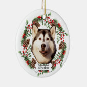 Siberische Husky hond Keramisch Ornament (Rechts)
