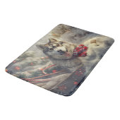 Siberische Husky Hond Kerstfeest Badmat (Gekanteld)