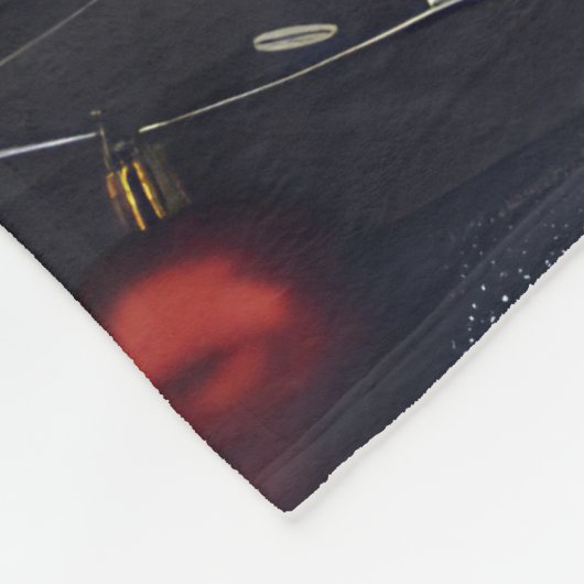 Siberische Husky Hond Kerstfeest Fleece Deken (Hoek)