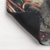 Siberische Husky Hond Kerstfeest Muismat (Hoek)