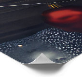 Siberische Husky Hond Kerstfeest Poster (Hoek)