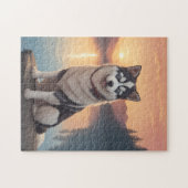 Siberische Husky Hond Legpuzzel (Horizontaal)