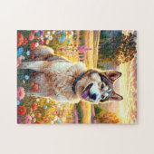 Siberische Husky Hond Legpuzzel (Horizontaal)